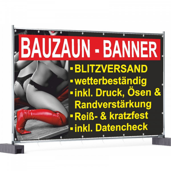 Bauzaunbanner Bauzaunplane Bauzaun Werbebanner Werbeplane Mesh Druck Baustelle